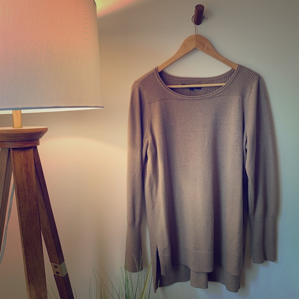 Apt. 9 tan shimmer Longsleeve Top
